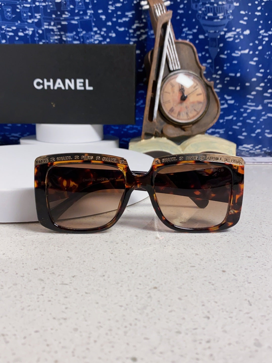 Chanel Metal Square Brown Lens Sunglasses for Women - detail image 8
