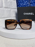 Chanel Metal Square Brown Lens Sunglasses for Women