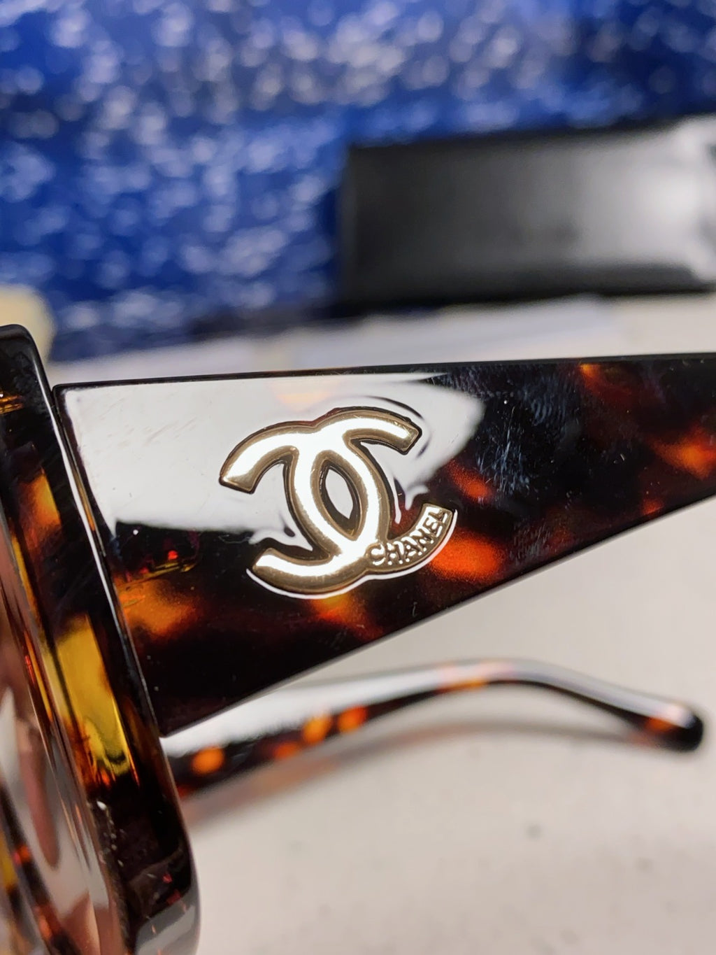 Chanel Metal Square Brown Lens Sunglasses for Women - detail image 6