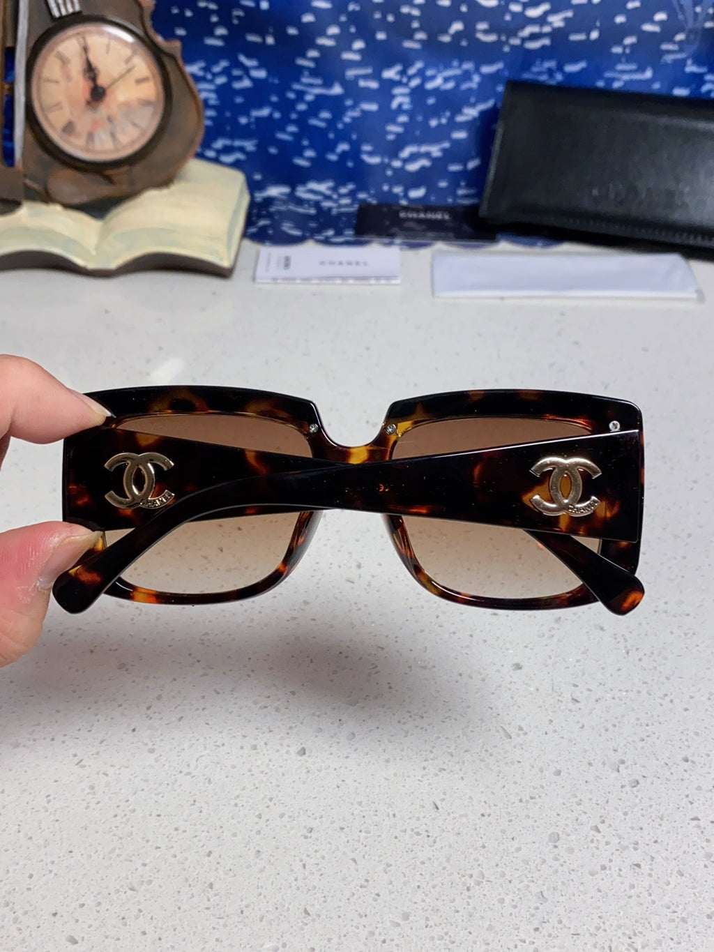 Chanel Metal Square Brown Lens Sunglasses for Women - detail image 4