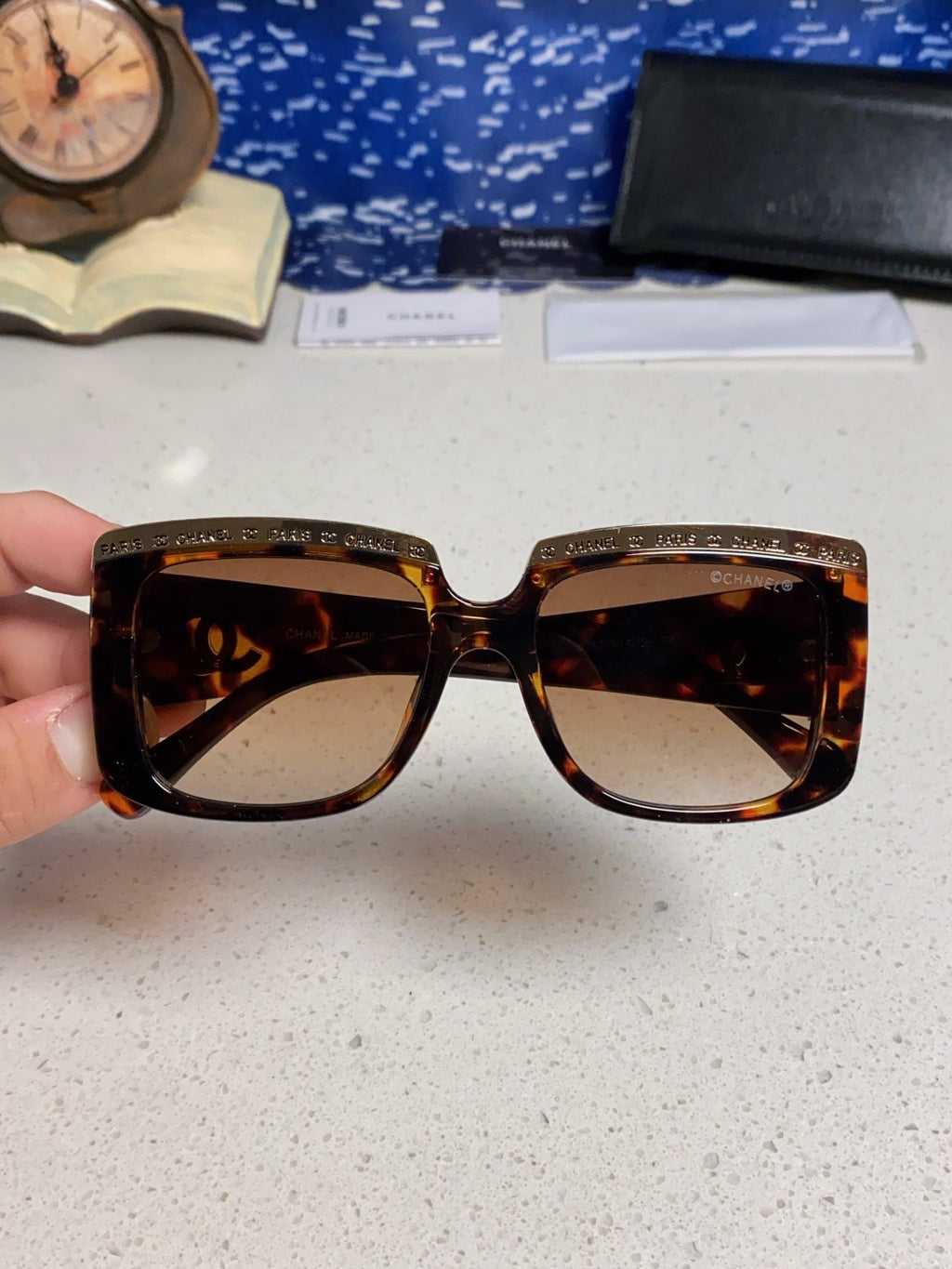 Chanel Metal Square Brown Lens Sunglasses for Women - detail image 3
