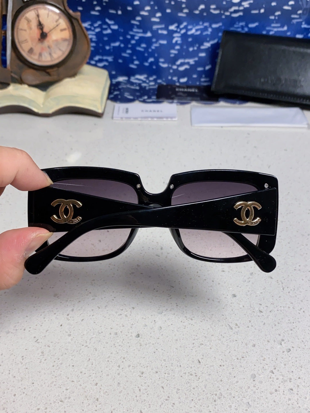 Chanel Metal Square Silver Lens Sunglasses for Women - detail image 5