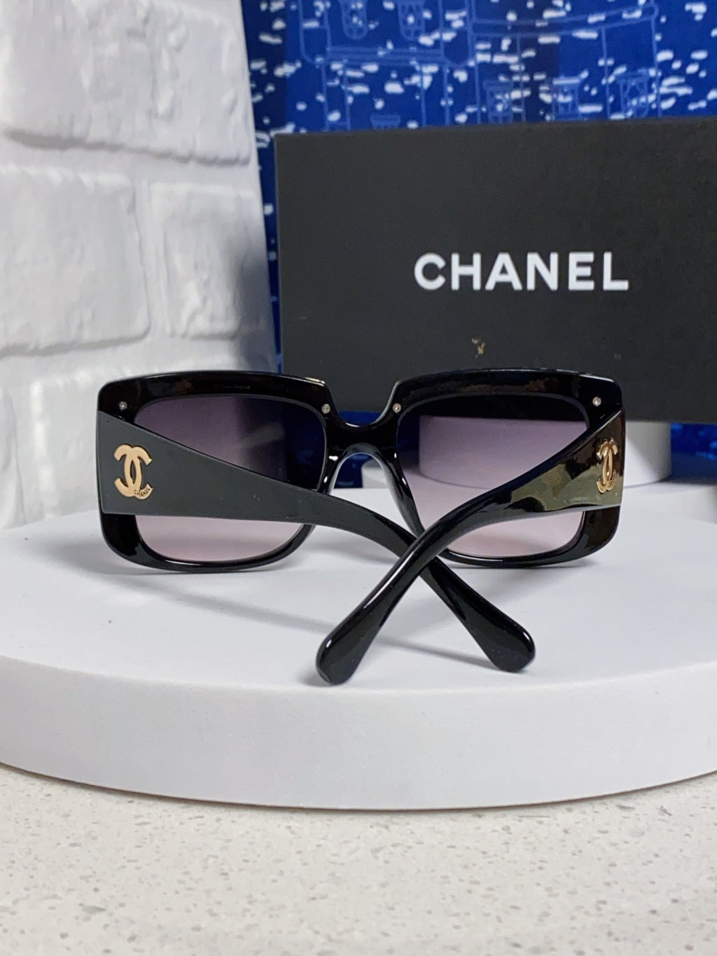 Chanel Metal Square Silver Lens Sunglasses for Women - detail image 3