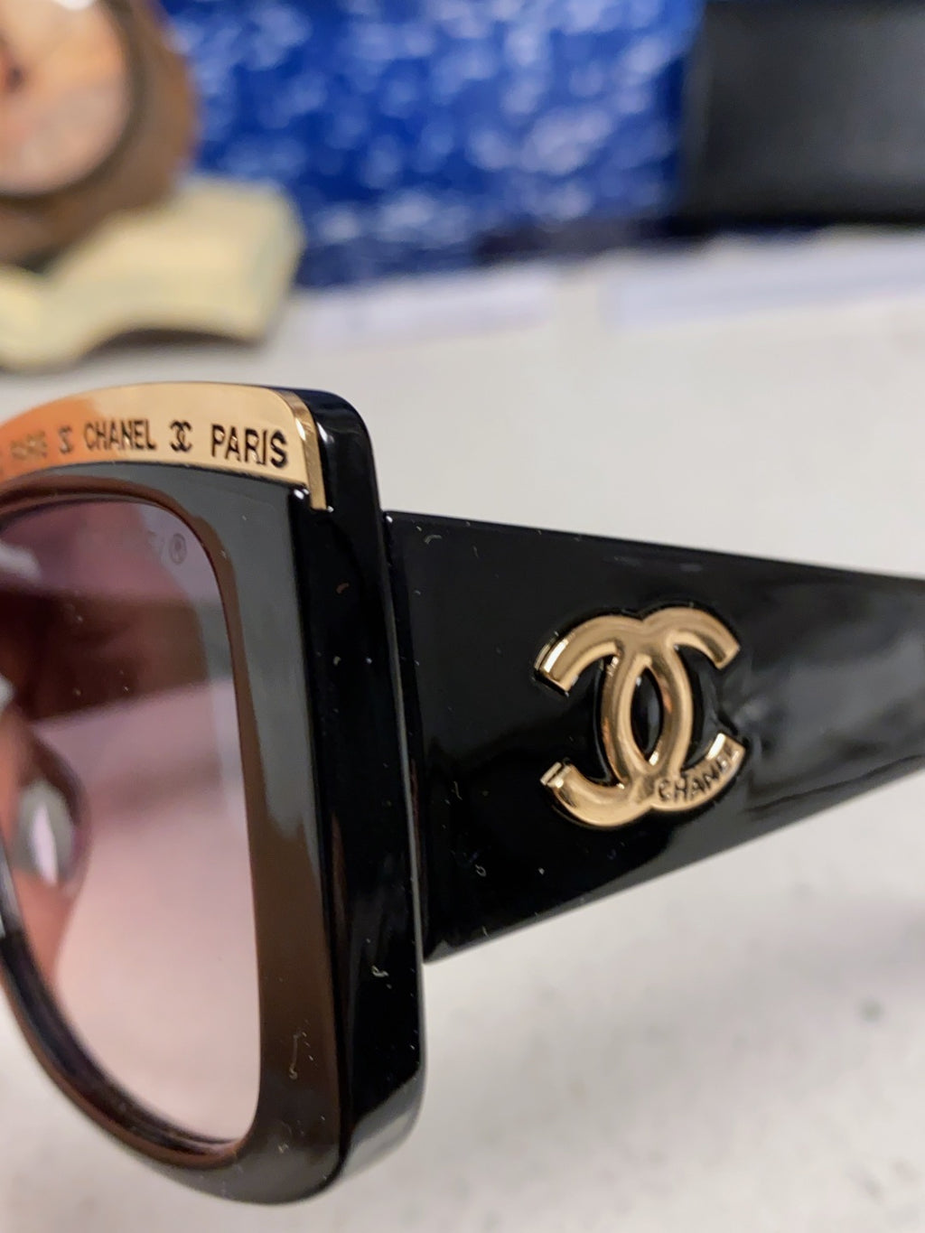 Chanel Metal Square Silver Lens Sunglasses for Women - detail image 7