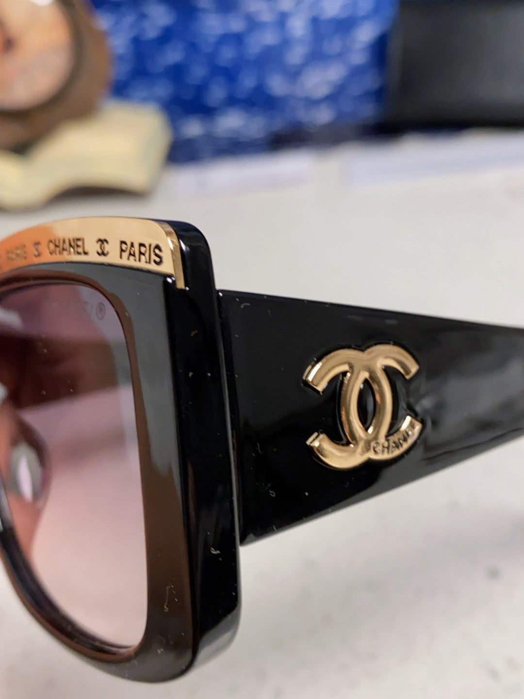 Chanel Metal Square Silver Lens Sunglasses for Women - detail image 7