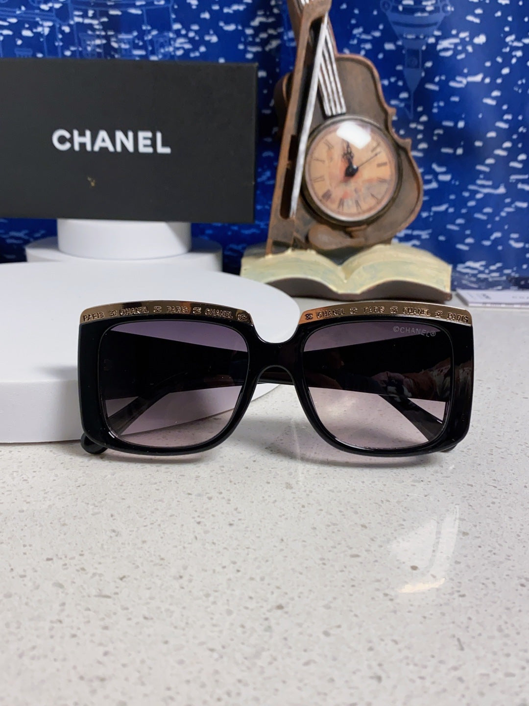 Chanel Metal Square Silver Lens Sunglasses for Women - detail image 9
