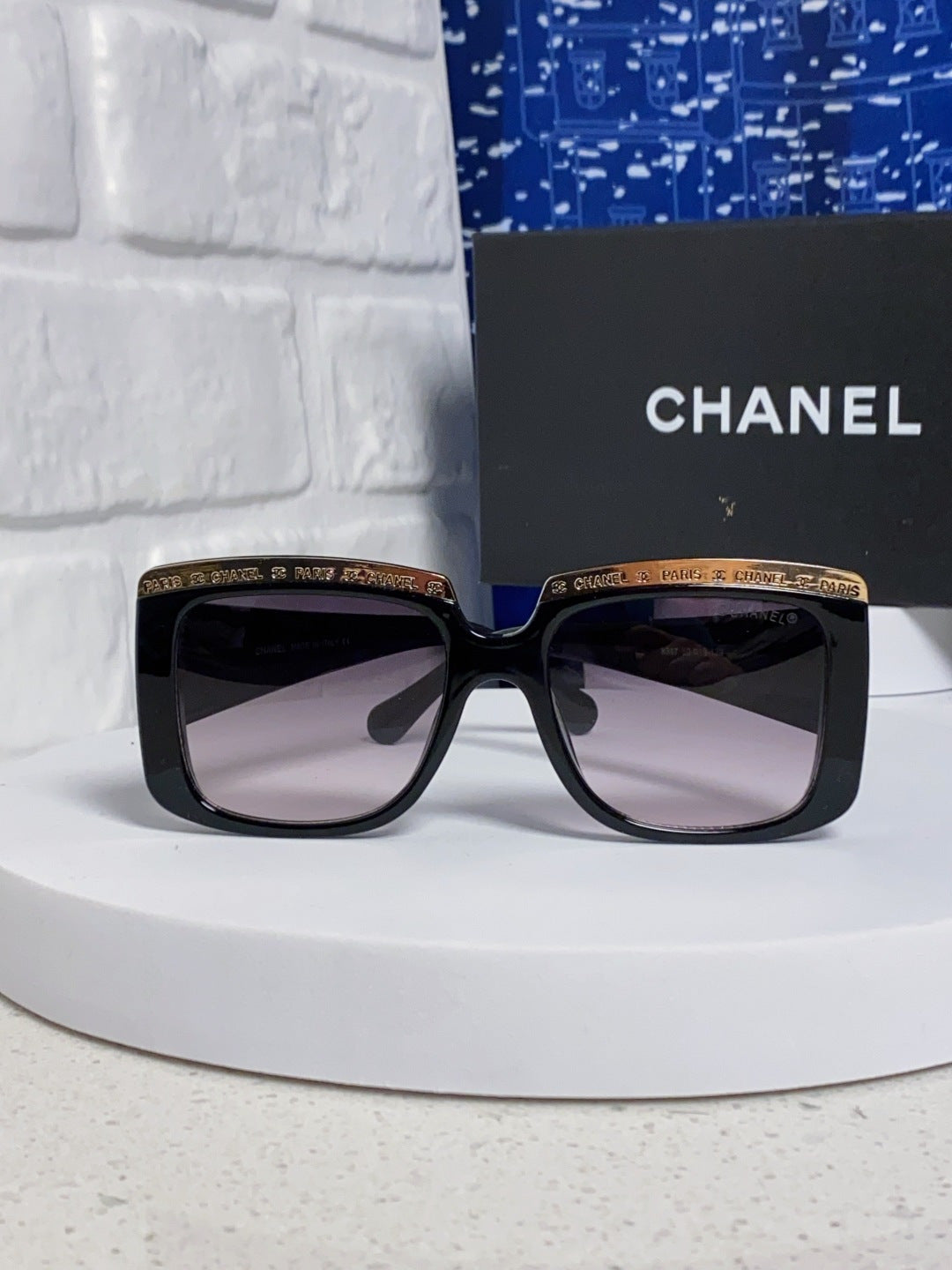Chanel Metal Square Silver Lens Sunglasses for Women - detail image 2