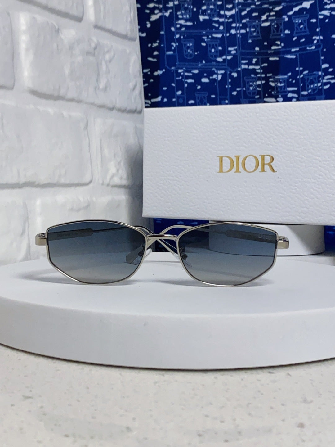 Dior Metal Round Silver Lens Sunglasses for Men & Women - 398705