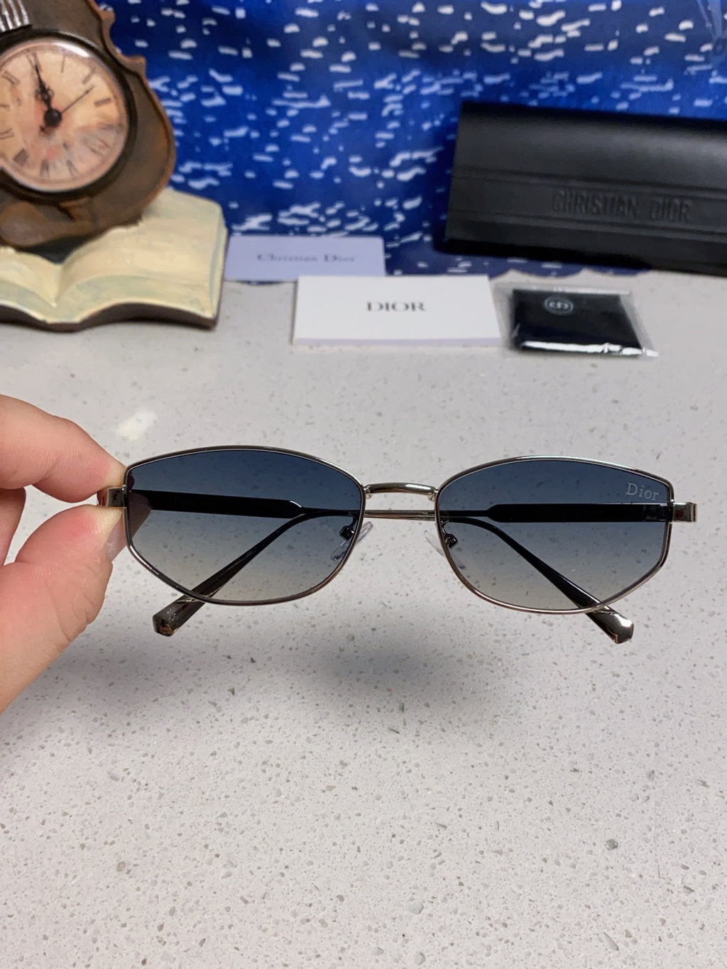 Dior Metal Round Silver Lens Sunglasses for Men & Women - 398705 - detail image 3