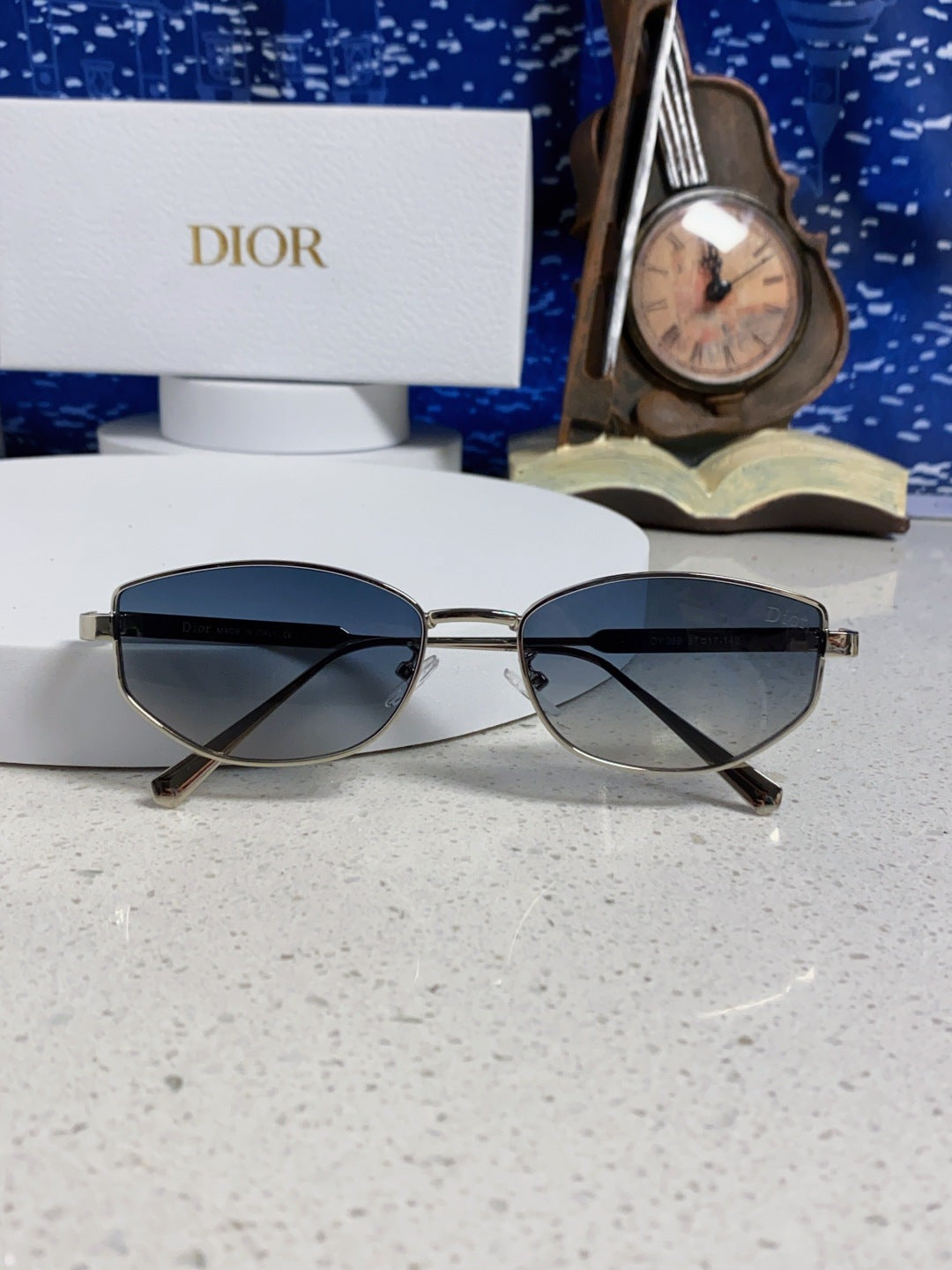 Dior Metal Round Silver Lens Sunglasses for Men & Women - 398705 - detail image 8