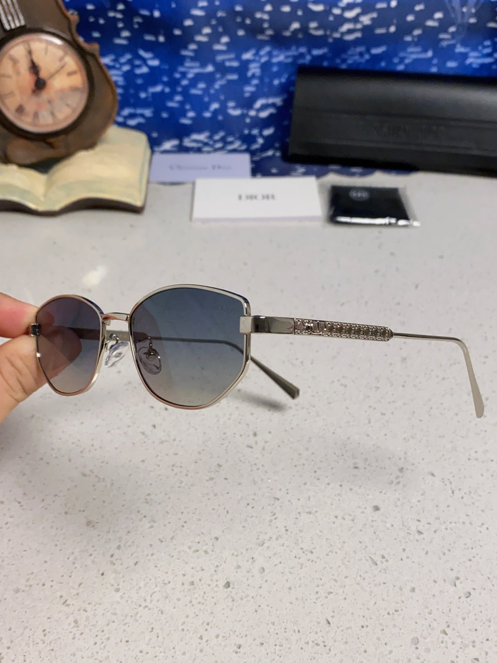 Dior Metal Round Silver Lens Sunglasses for Men & Women - 398705 - detail image 5