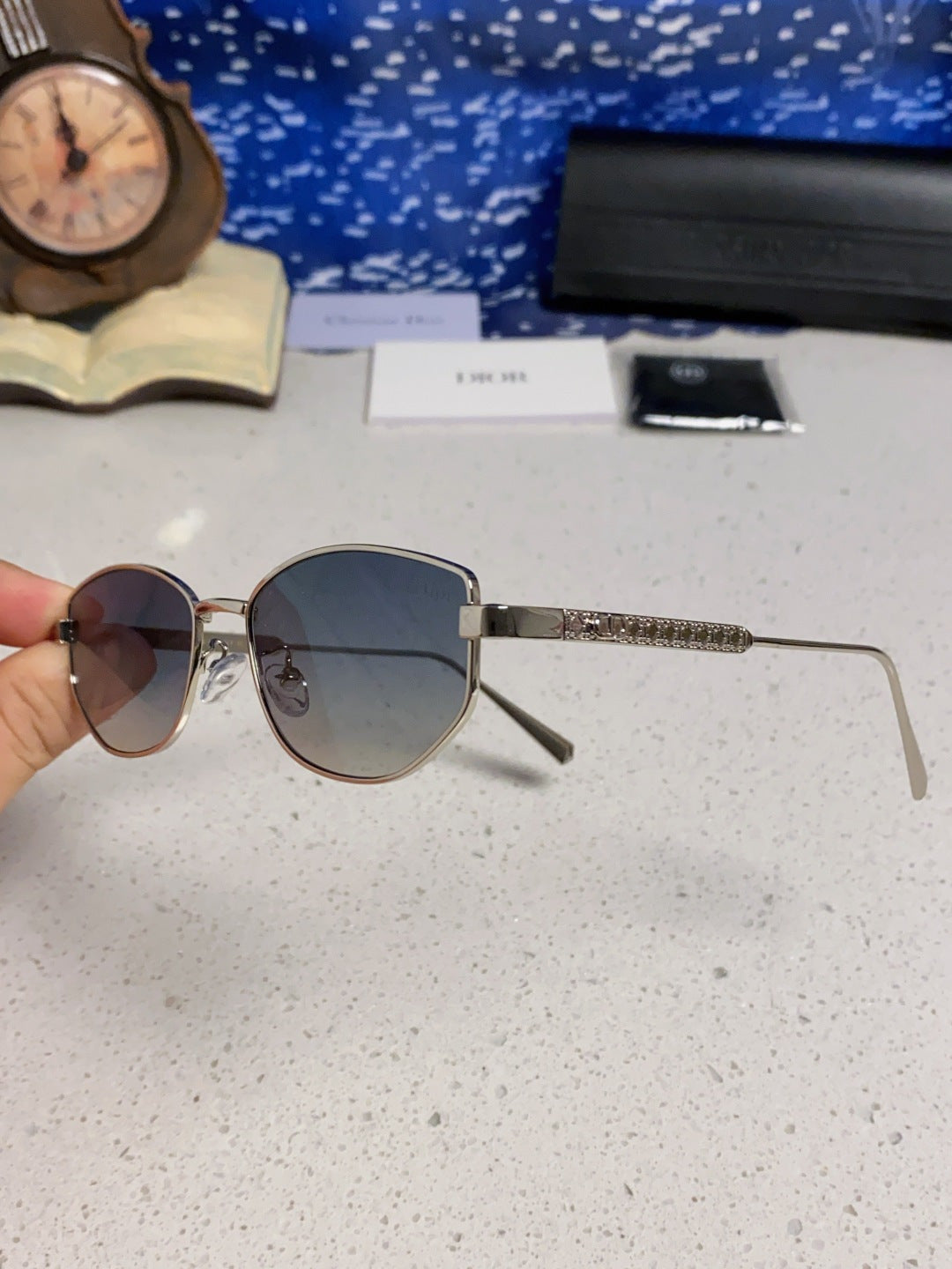 Dior Metal Round Silver Lens Sunglasses for Men & Women - 398705 - detail image 5