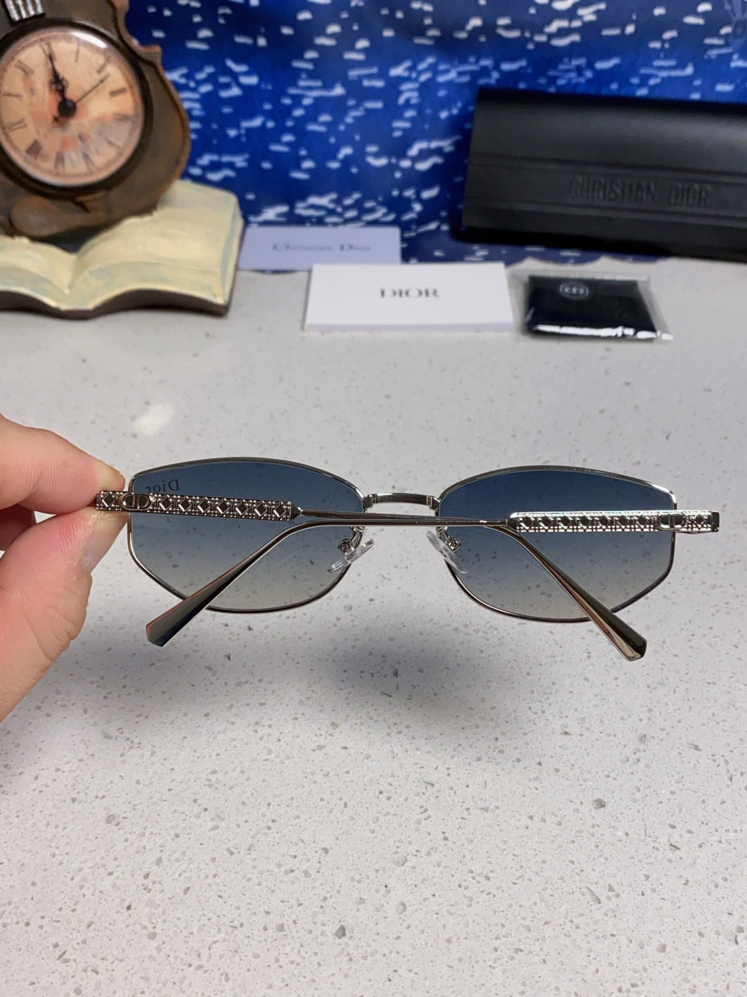 Dior Metal Round Silver Lens Sunglasses for Men & Women - 158402 - detail image 4