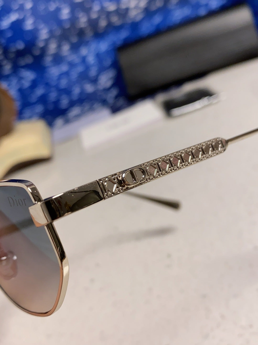 Dior Metal Round Silver Lens Sunglasses for Men & Women - 398705 - detail image 6