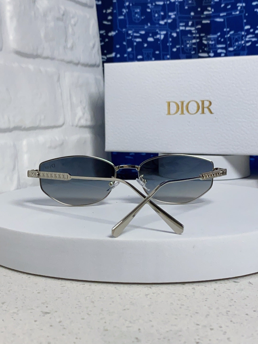 Dior Metal Round Silver Lens Sunglasses for Men & Women - 398705 - detail image 2