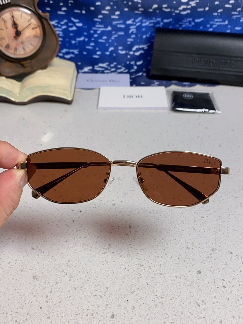 Dior Metal Round Red Lens Sunglasses for Men & Women - detail image 5
