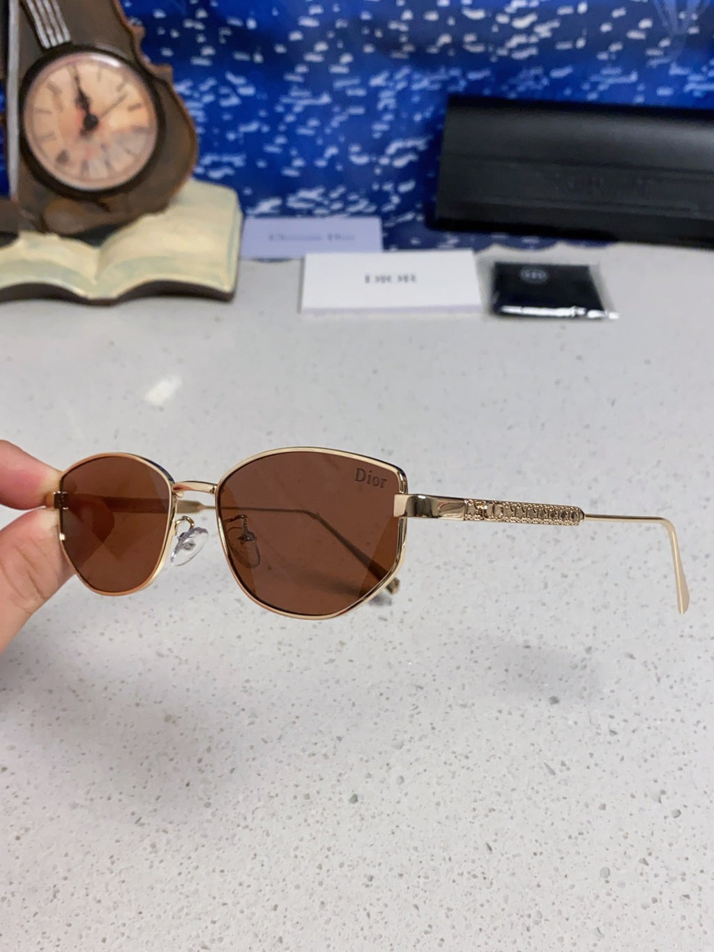 Dior Metal Round Red Lens Sunglasses for Men & Women - detail image 7