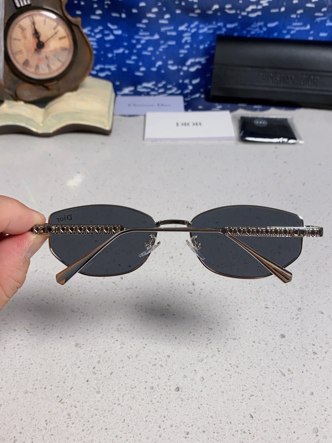 Dior Metal Round Silver Lens Sunglasses for Men & Women - 158405 - detail image 5