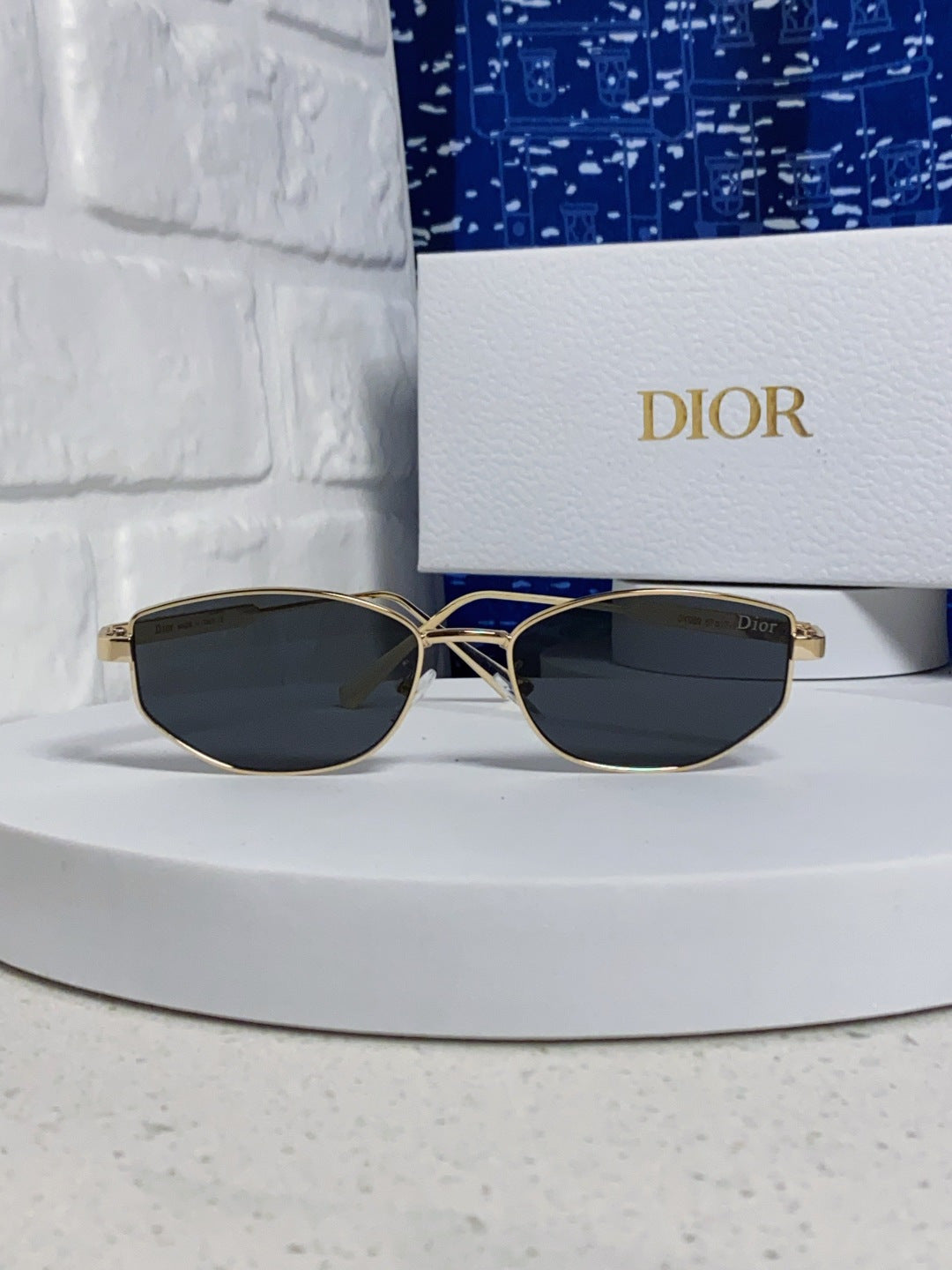 Dior Metal Round Silver Lens Sunglasses for Men & Women