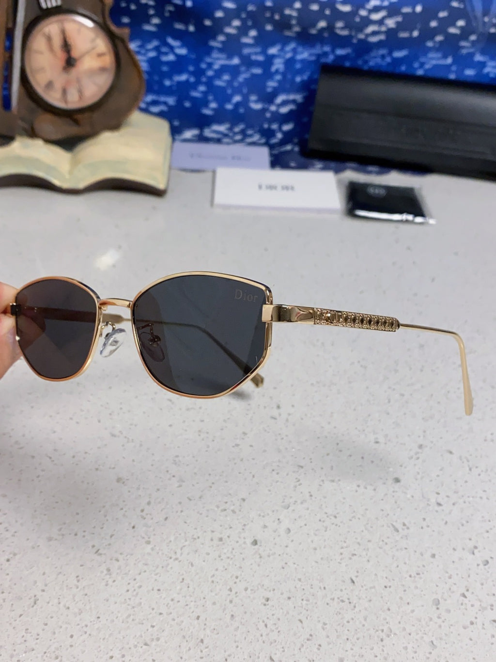Dior Metal Round Silver Lens Sunglasses for Men & Women - detail image 5