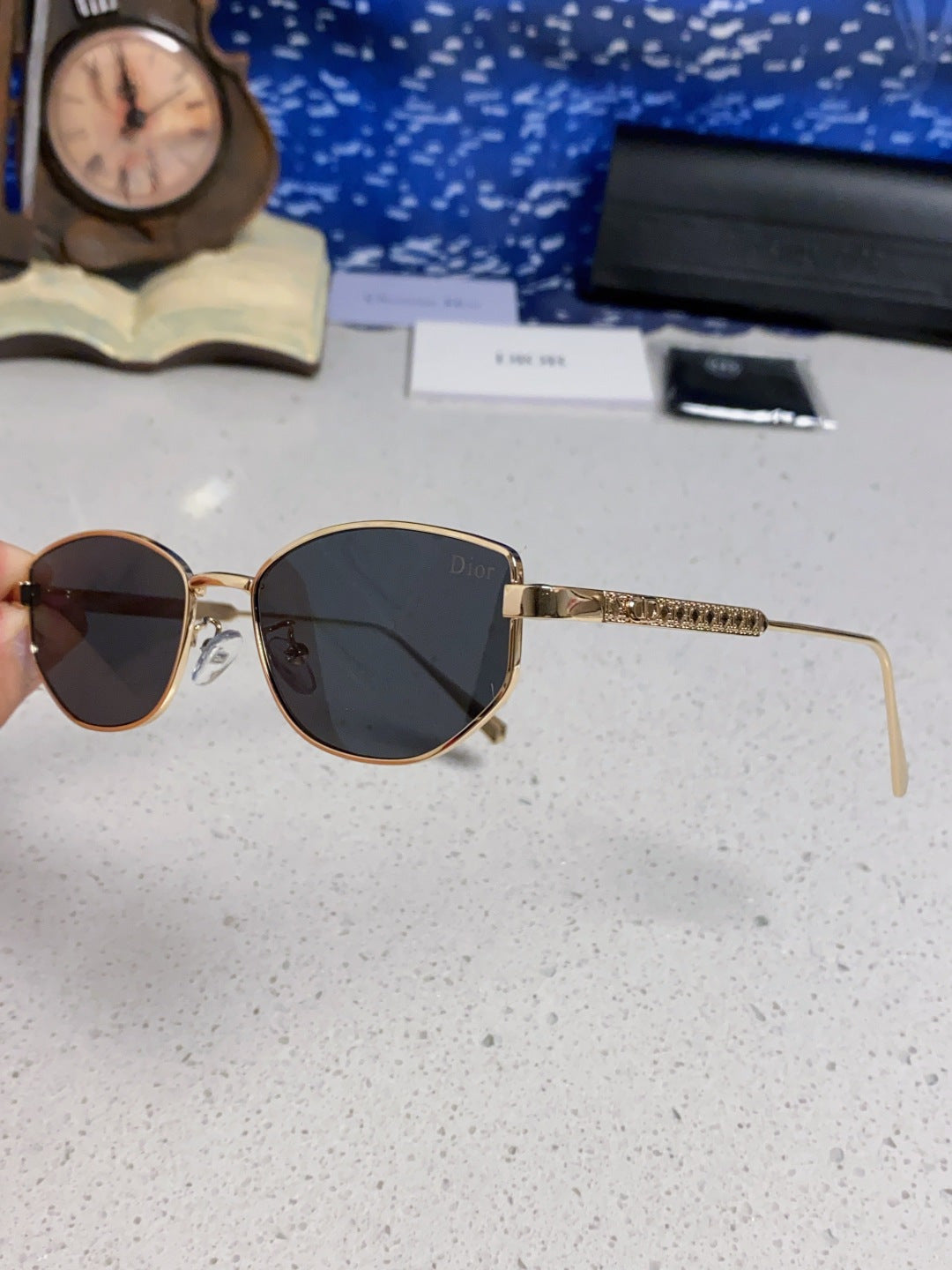 Dior Metal Round Silver Lens Sunglasses for Men & Women - detail image 5