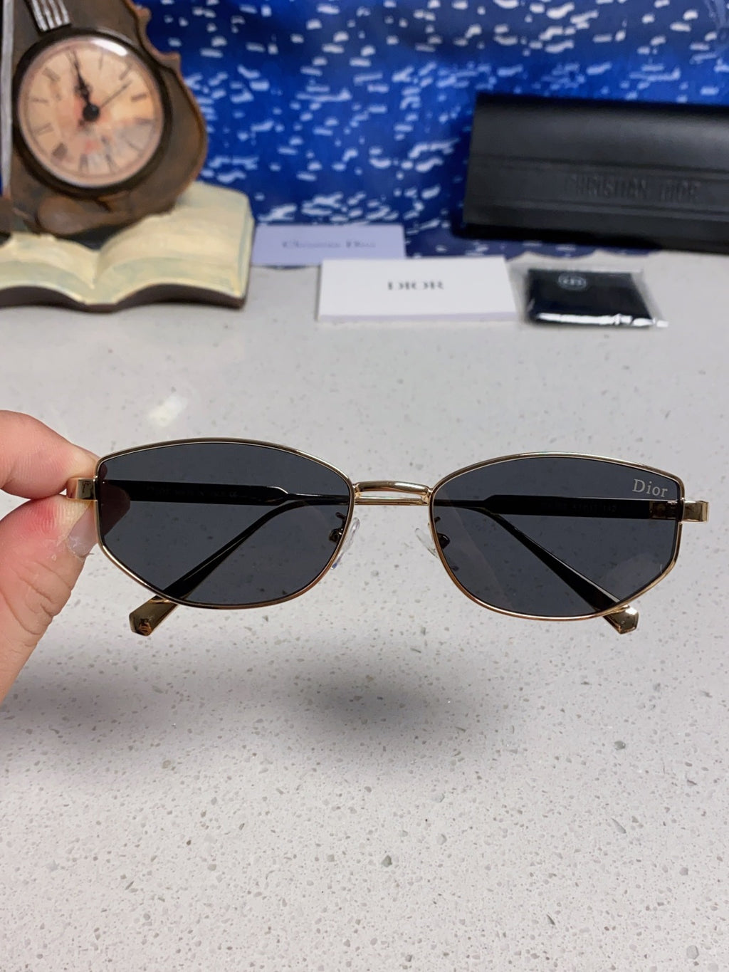 Dior Metal Round Silver Lens Sunglasses for Men & Women - detail image 3