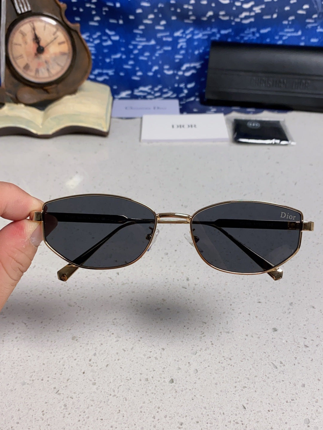 Dior Metal Round Silver Lens Sunglasses for Men & Women - detail image 3