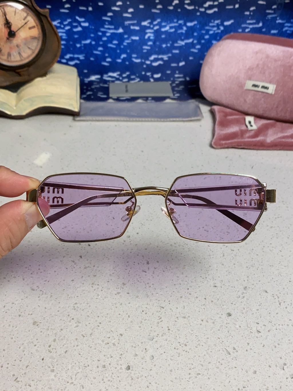 Miu Miu Fashion Silver Lens Sunglasses for Women - detail image 4