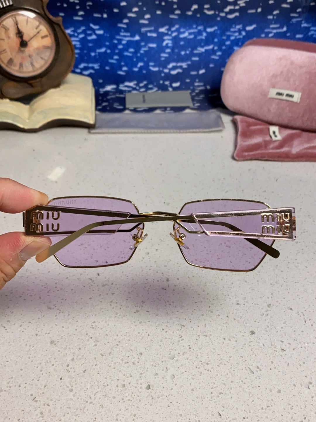 Miu Miu Fashion Silver Lens Sunglasses for Women - 399210 - detail image 5