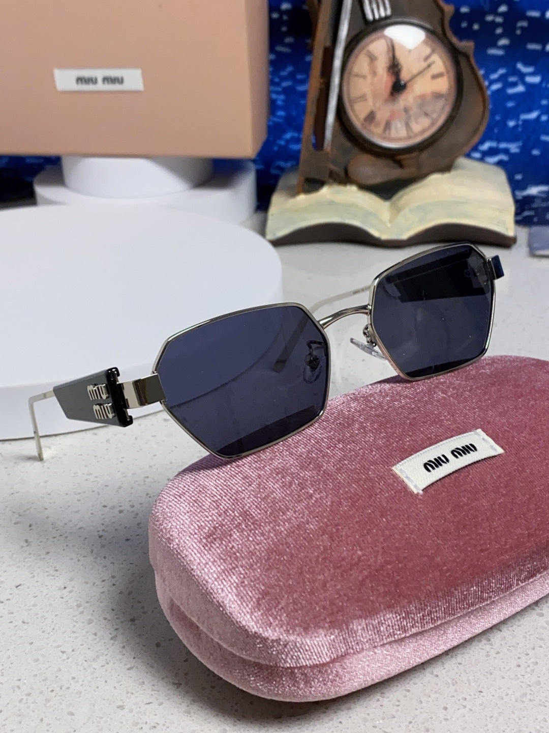 Miu Miu Fashion Blue Lens Sunglasses for Women - 399213 - detail image 10