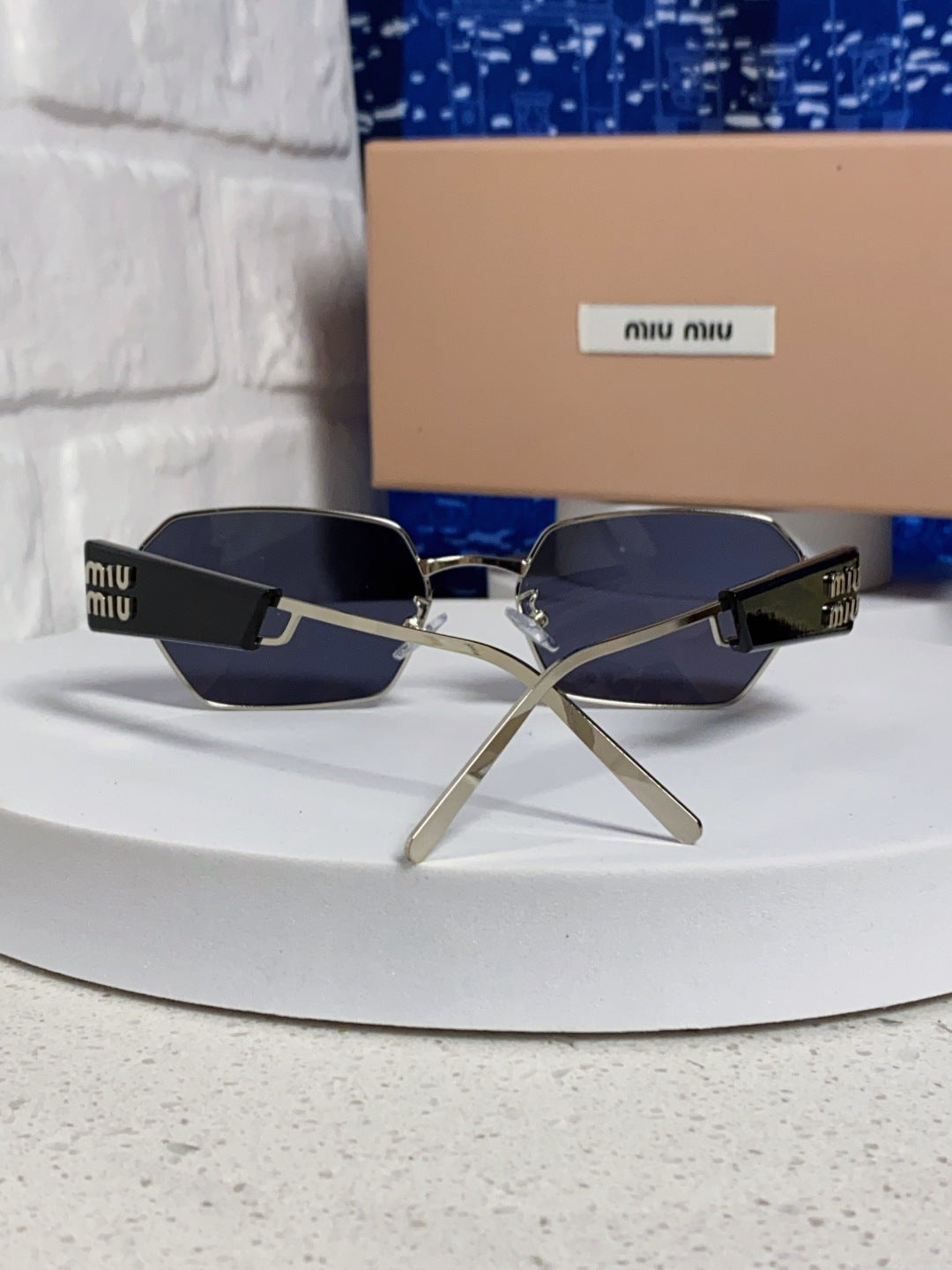 Miu Miu Fashion Blue Lens Sunglasses for Women - 432595 - detail image 3