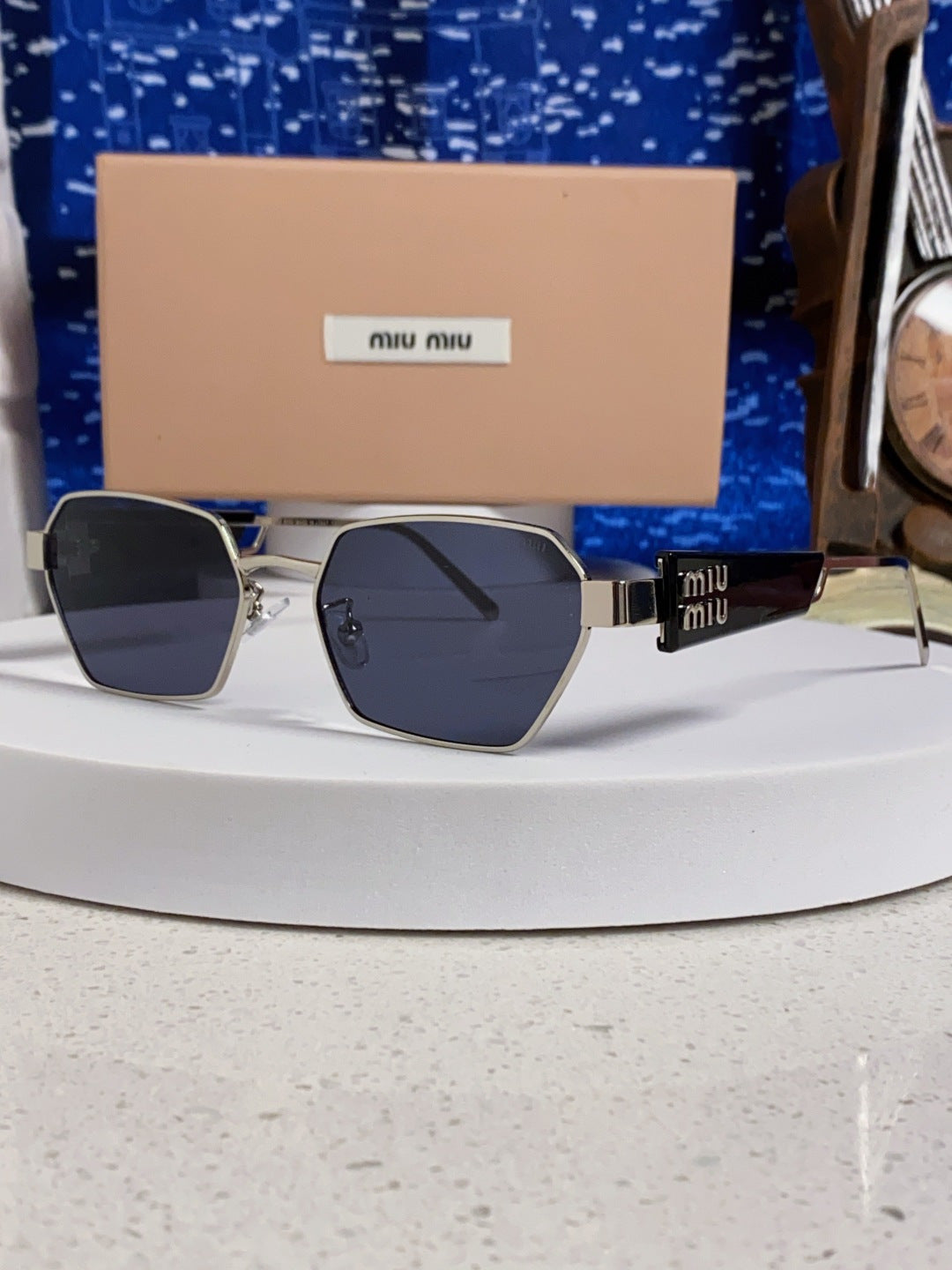 Miu Miu Fashion Blue Lens Sunglasses for Women - 399213