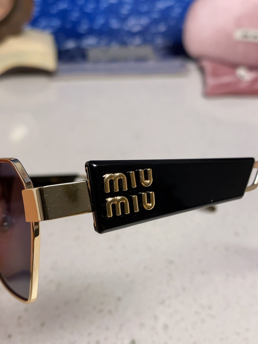 Miu Miu Fashion Blue Lens Sunglasses for Women - 399215 - detail image 7