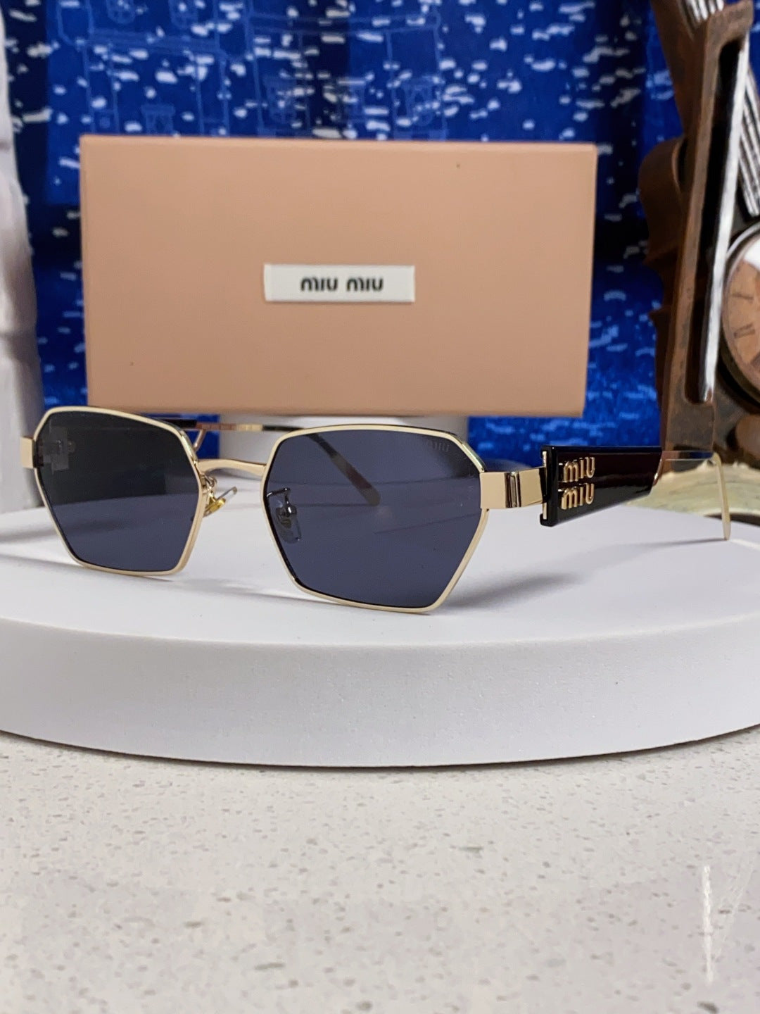 Miu Miu Fashion Blue Lens Sunglasses for Women - 399215