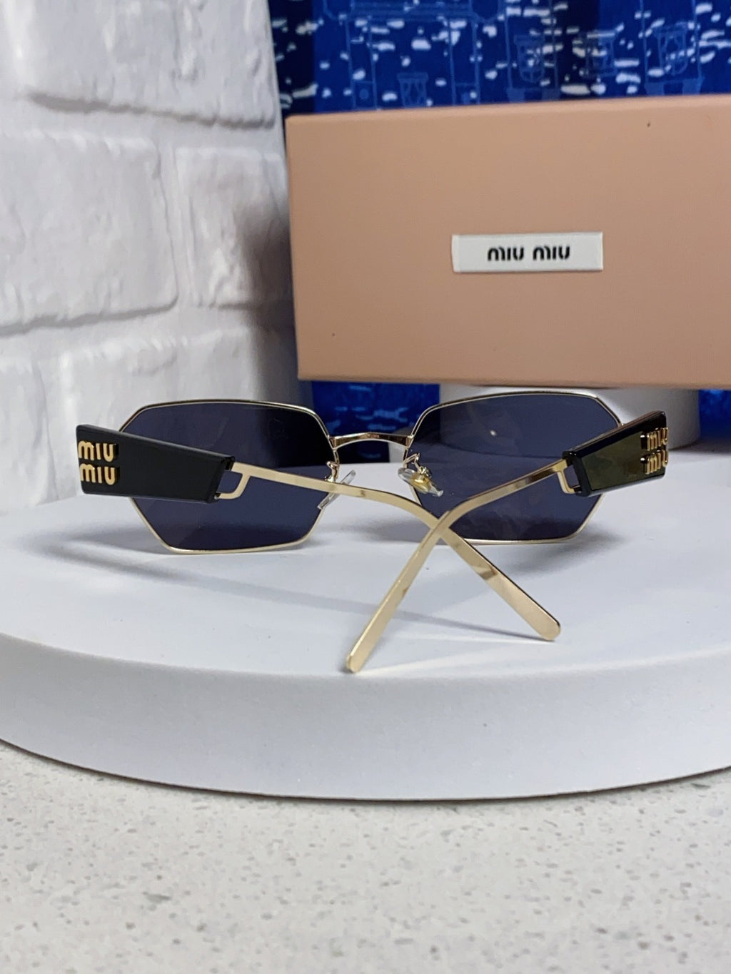 Miu Miu Fashion Blue Lens Sunglasses for Women - 399215 - detail image 3