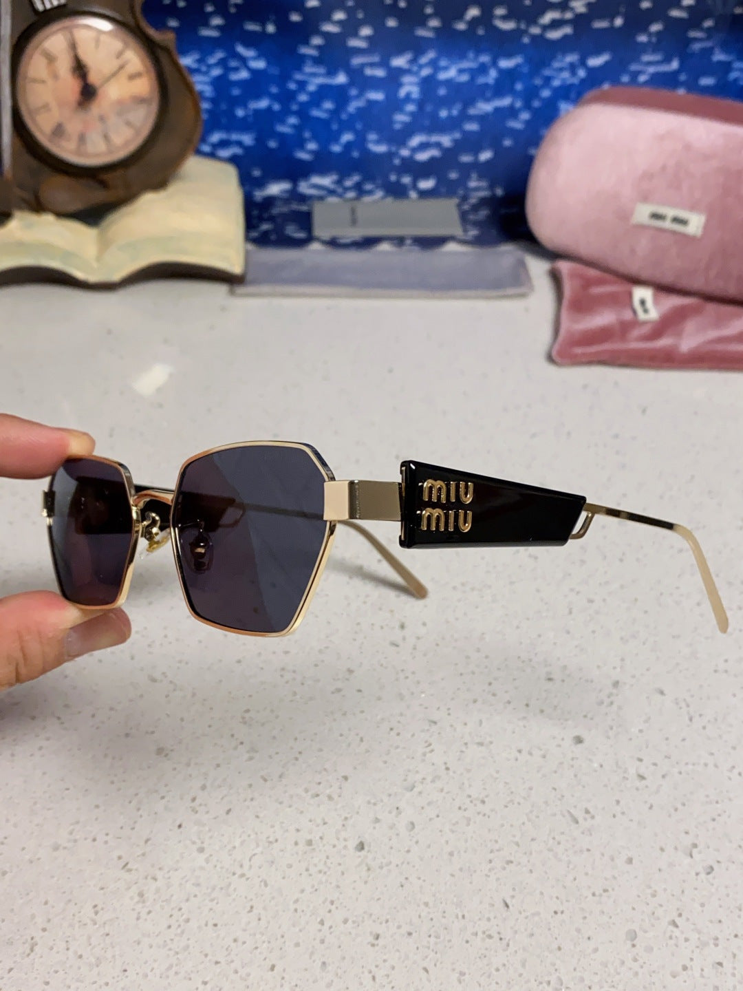 Miu Miu Fashion Blue Lens Sunglasses for Women - detail image 6