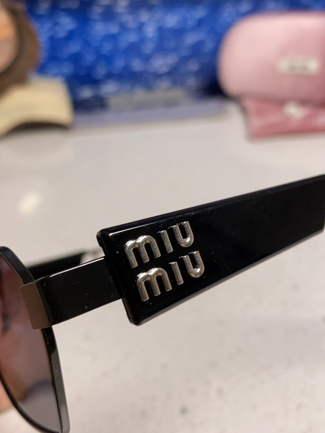 Miu Miu Fashion Blue Lens Sunglasses for Women - 399214 - detail image 7