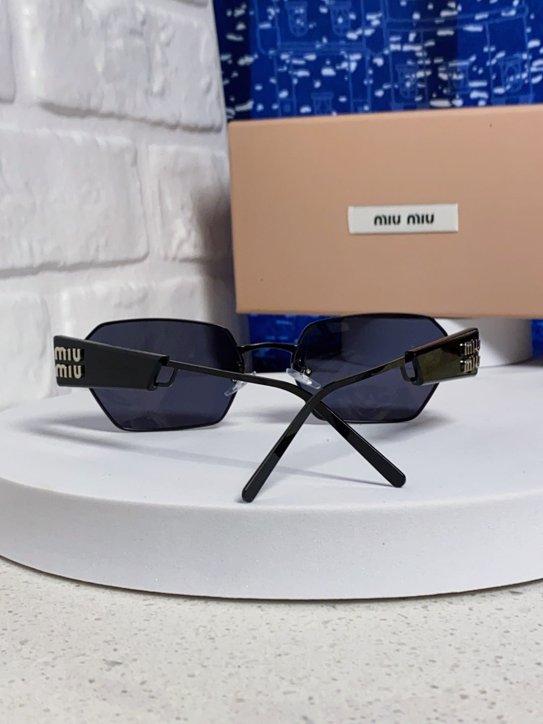 Miu Miu Fashion Blue Lens Sunglasses for Women - 399214 - detail image 3