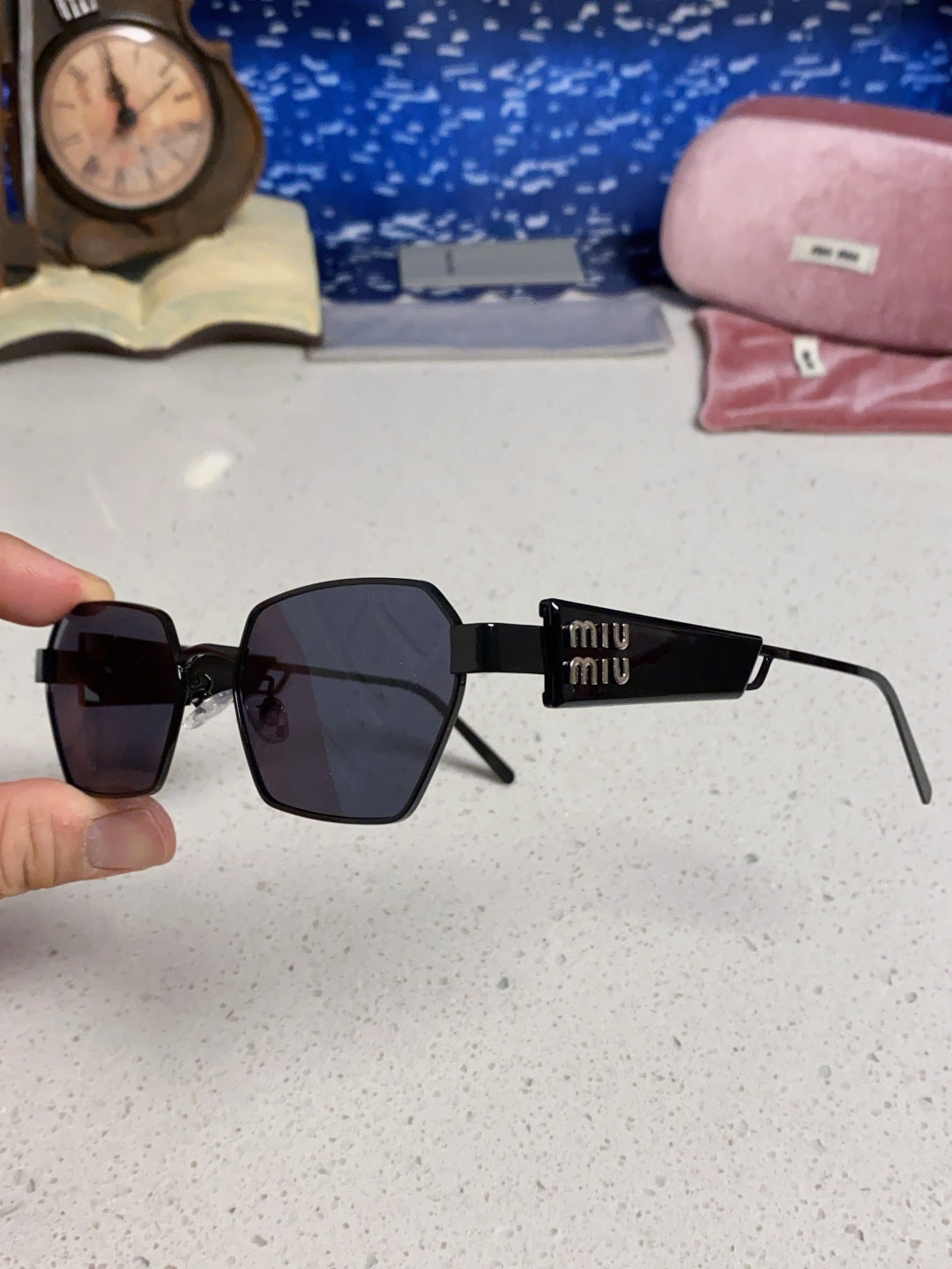 Miu Miu Fashion Blue Lens Sunglasses for Women - 399214 - detail image 6