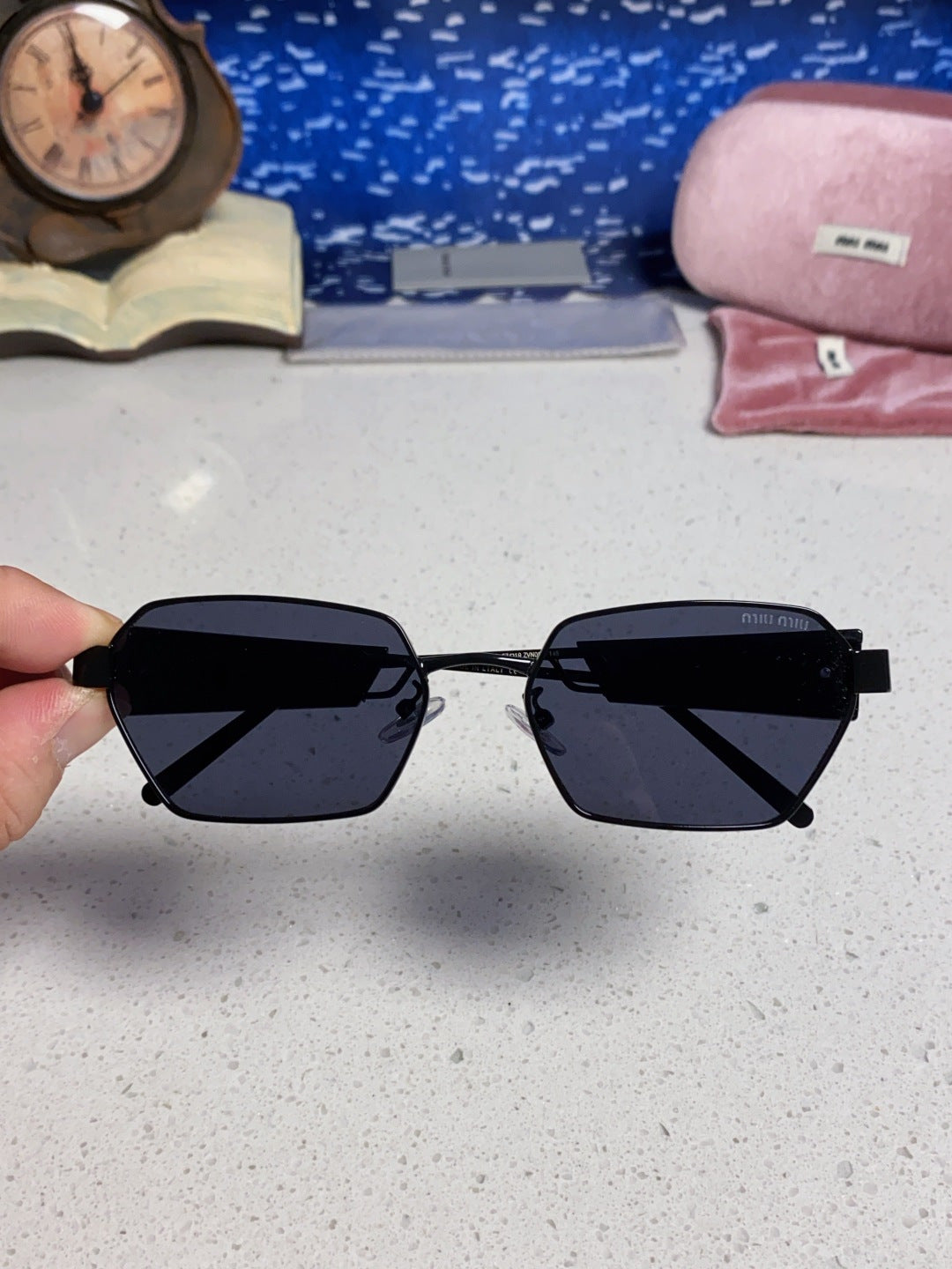 Miu Miu Fashion Blue Lens Sunglasses for Women - 399214 - detail image 4