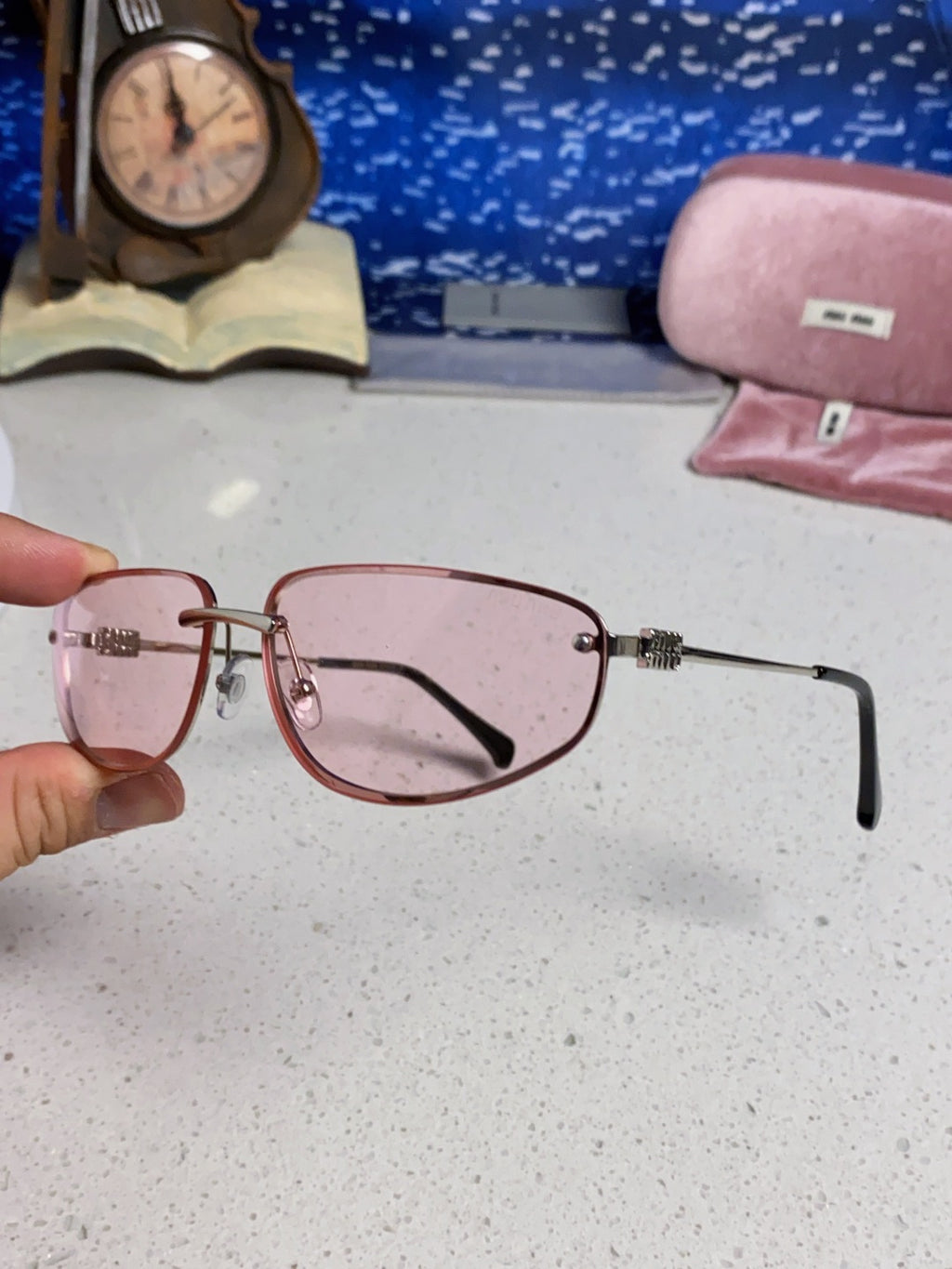 Miu Miu Fashion Pink Lens Sunglasses for Men & Women - detail image 7