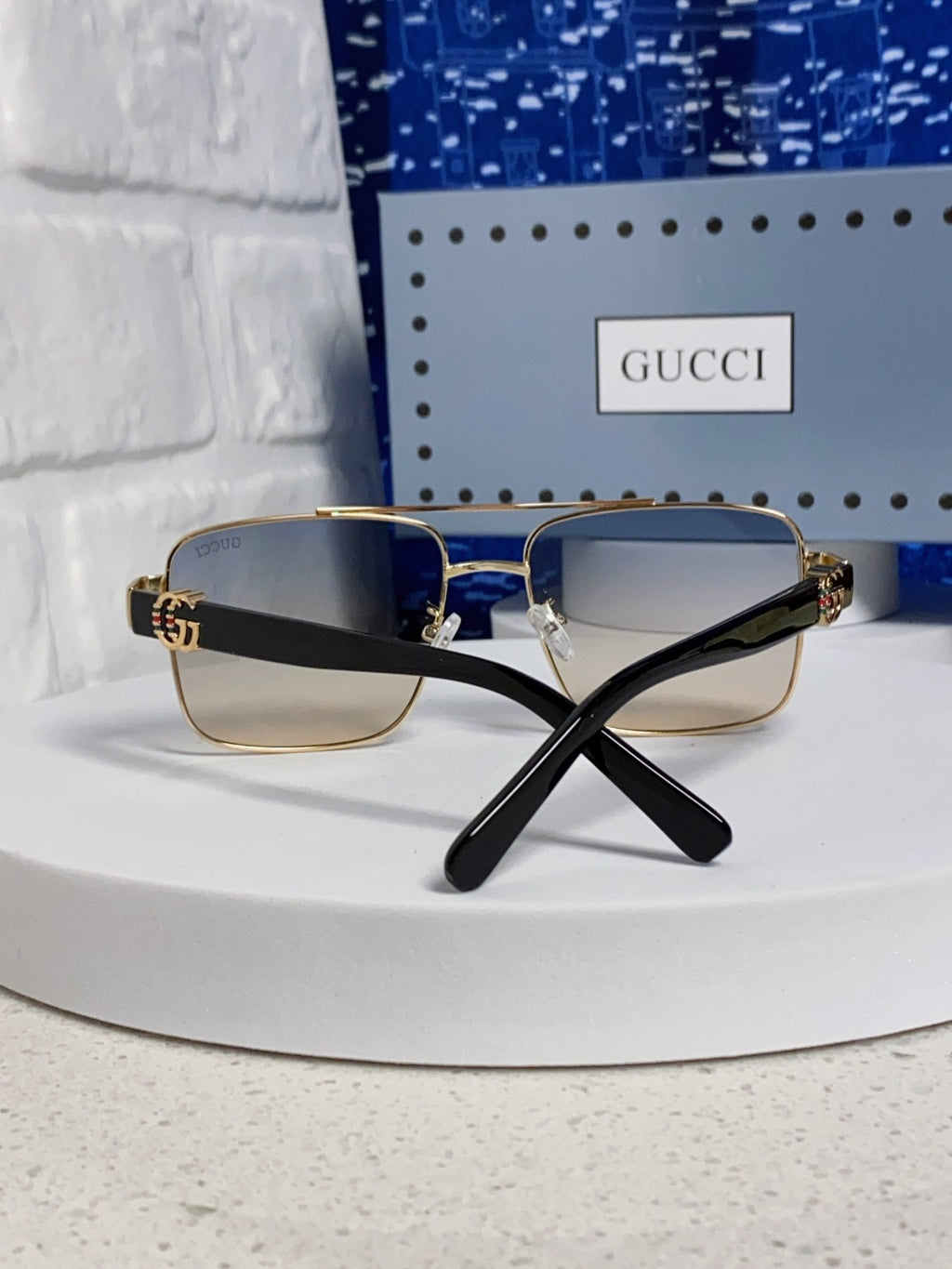 Gucci Metal Square Silver Lens Sunglasses for Men & Women - 158233 - detail image 3