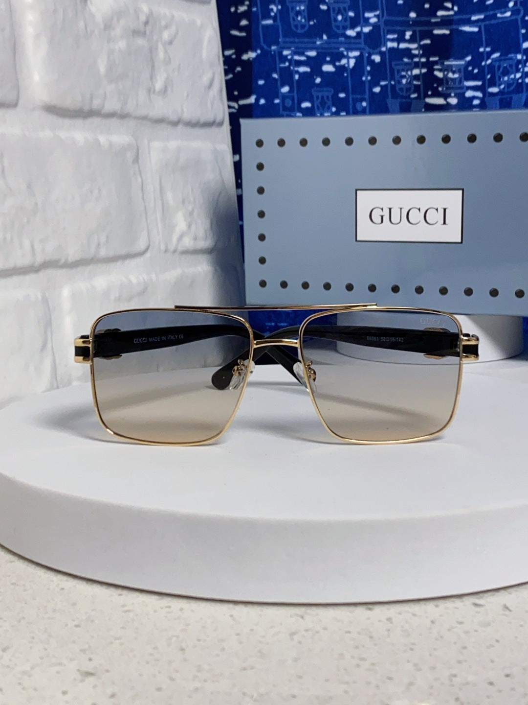 Gucci Metal Square Silver Lens Sunglasses for Men & Women - 398436 - detail image 2