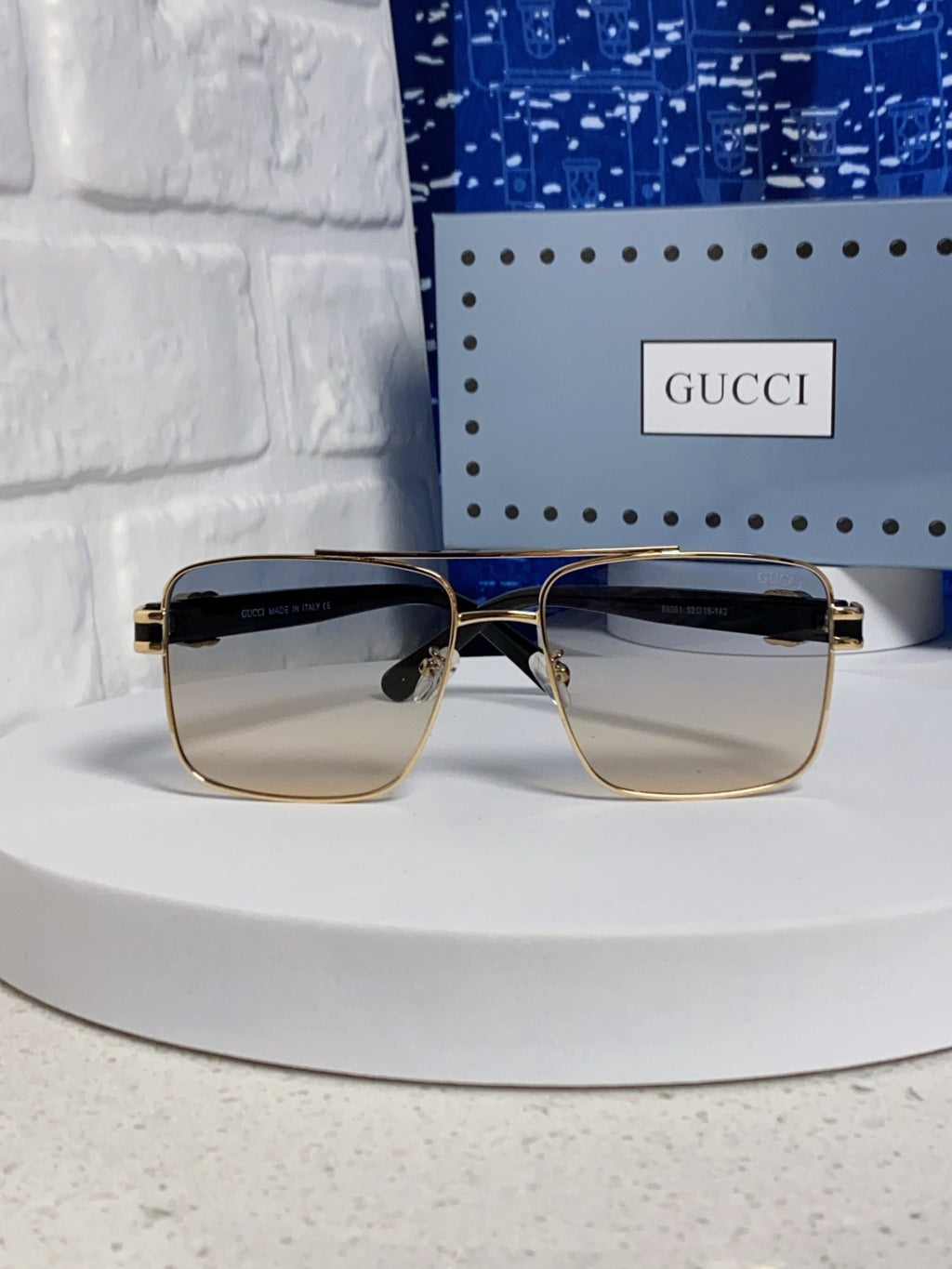 Gucci Metal Square Silver Lens Sunglasses for Men & Women - 158233 - detail image 2