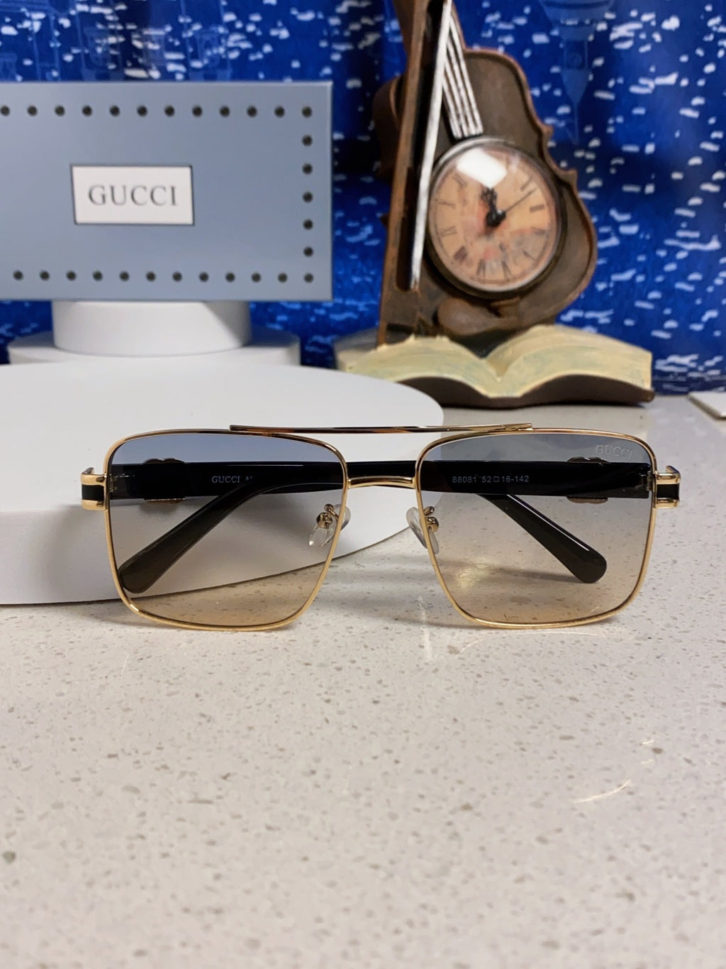 Gucci Metal Square Silver Lens Sunglasses for Men & Women - 158233 - detail image 9
