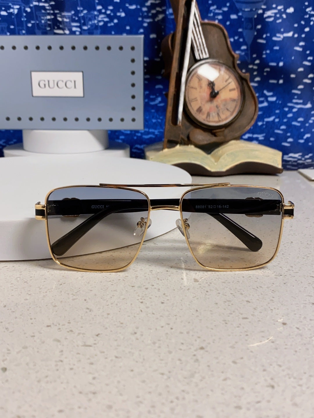 Gucci Metal Square Silver Lens Sunglasses for Men & Women - 158233 - detail image 9