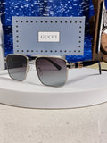 Gucci Metal Square Silver Lens Sunglasses for Men & Women - 398437
