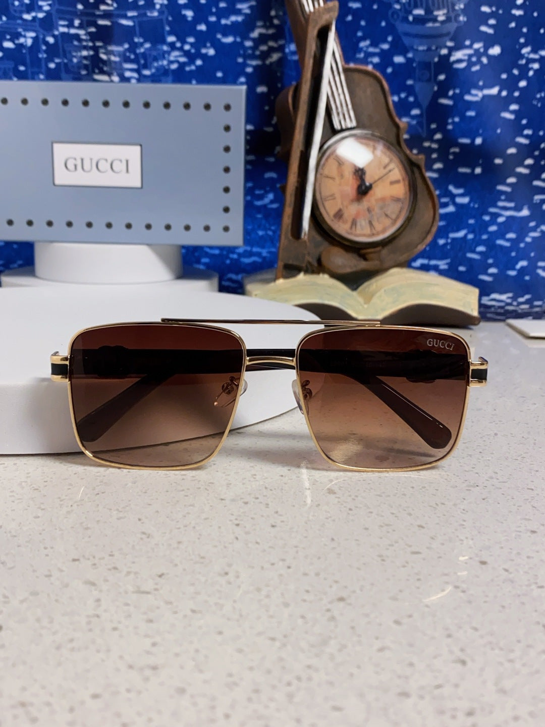 Gucci Metal Square Red Lens Sunglasses for Men & Women - 158235 - detail image 9
