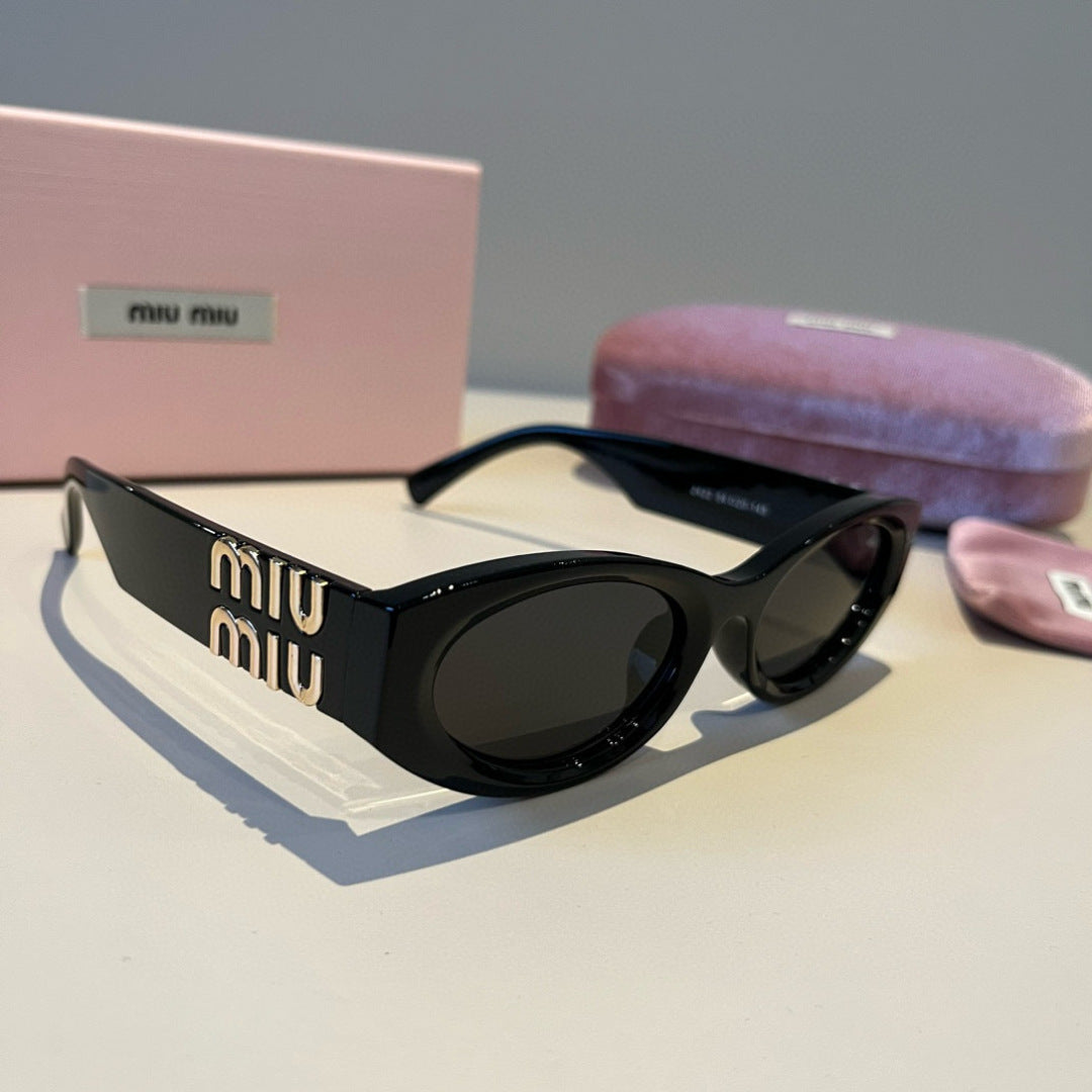 Miu Miu Cat-Eye Black Lens Sunglasses for Men & Women - 466143