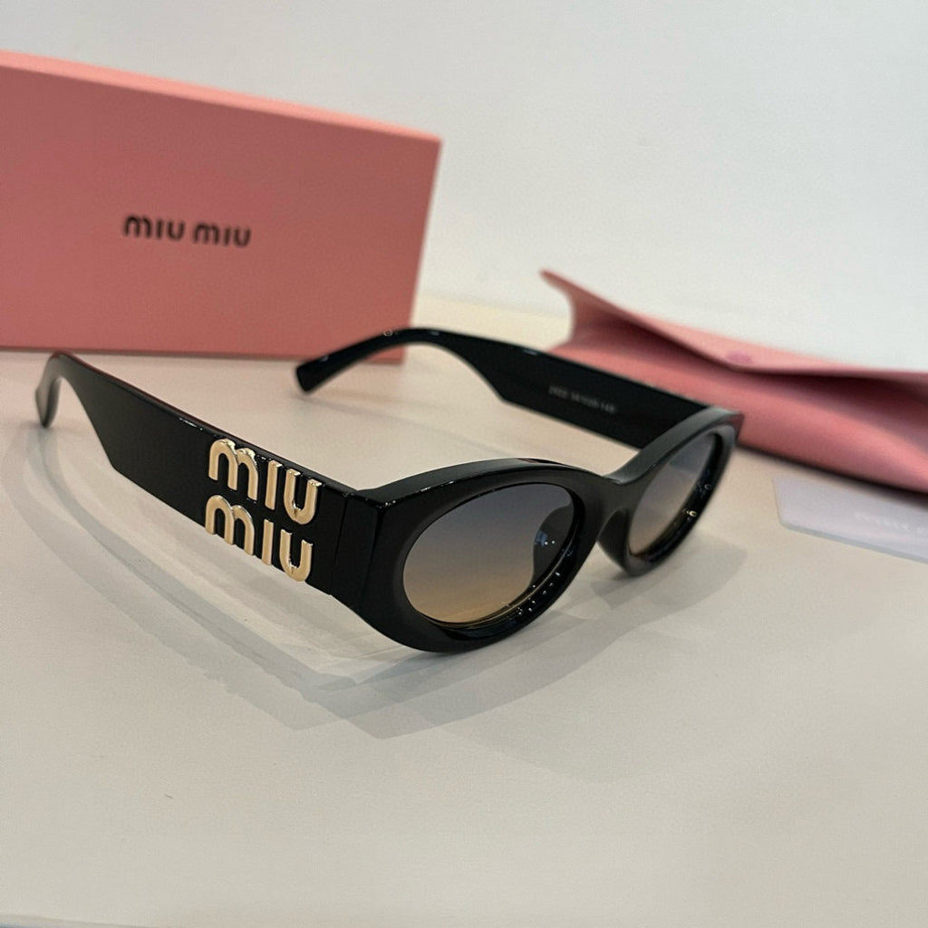 Miu Miu Cat-Eye Silver Lens Sunglasses for Men & Women - 466144